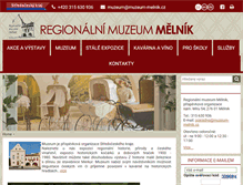 Tablet Screenshot of muzeum-melnik.cz